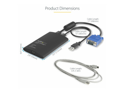 Startech : PORTABLE KVM CONSOLE - VGA USB CRASH CART ADAPTER