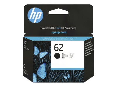 HP : Cartouche Encre 62 Noir BLACK 62