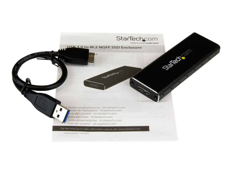 StarTech.com SM21BMU31CI3  StarTech.com Boîtier externe pour SSD M2 SATA -  USB-C 3.1 (10 Gbps)