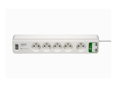 APC : ESSEN SURGEARREST 5 OUTLETS 5V 2.4A 2 USB CHARGER 230V