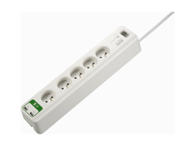 APC : ESSEN SURGEARREST 5 OUTLETS 5V 2.4A 2 USB CHARGER 230V