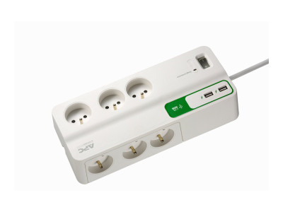 APC : ESSEN SURGEARREST 6 OUTLETS 5V 2.4A 2 USB CHARGER