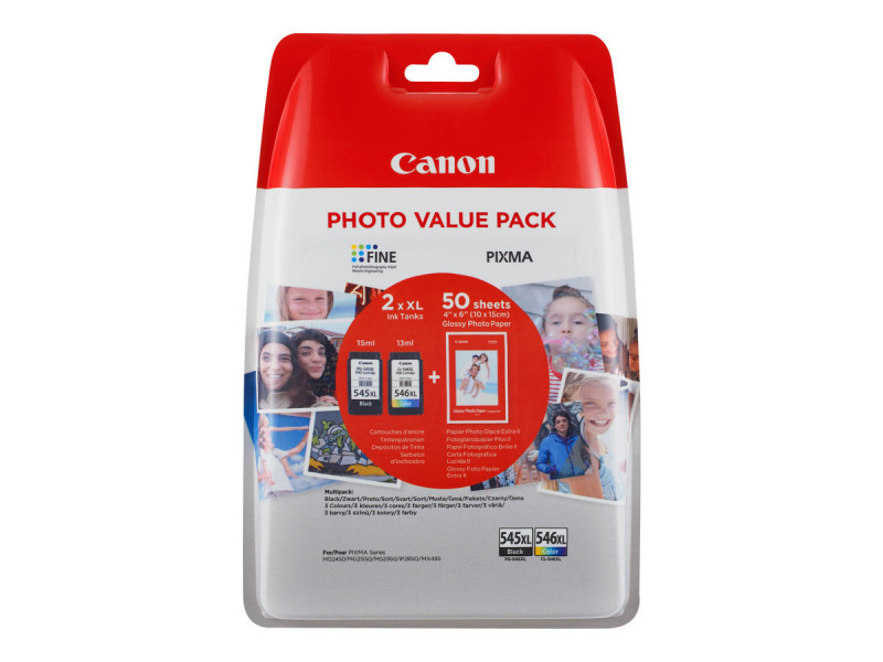 Cartouche d'encre à haut rendement Canon PG-545XL/CL-546XL + Pack