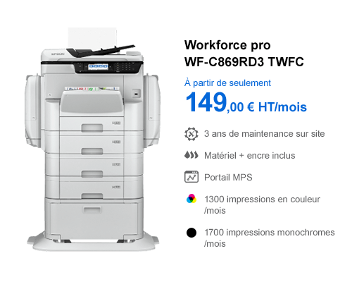 Imprimante Epson Workforce Pro WF-C869RD3 TWFC